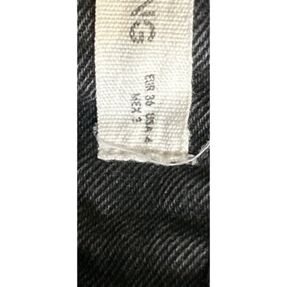 MNG Womens High-Waisted Black Washed Straight-Leg Denim Jeans Size 4 - Picture 13 of 14